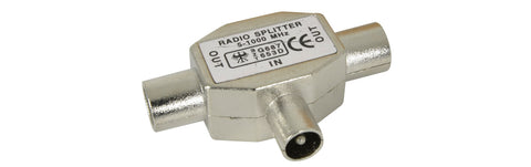Radio TV splitter 1 plug 2 sockets