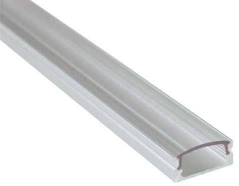 Aluminium LED Tape Profile Short Crown 1m Clear