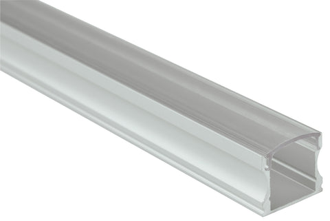 Aluminium LED Tape Profile Wide Crown 2m Clear