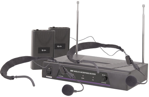 VHF dual neck-band wireless system 173.8 Plus 174.8MHz