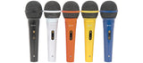 Dynamic Microphones Set of 5 Various Colours