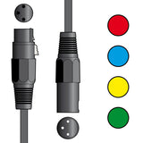 Classic Microphone Lead XLR Female Male 0.5m - 12m (Varied Colours)