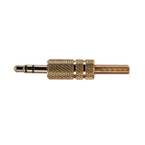 3.5mm Stereo Metal Jack Plug Gold and Silver with Solder Terminals