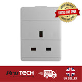 1 Gang UK Trailing Socket 13A Extension Lead Mains 1 Way Power Outlet Cable