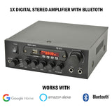 Bluetooth Wall Speaker Kit - Bluetooth Amplifier and 4x Wall Speakers