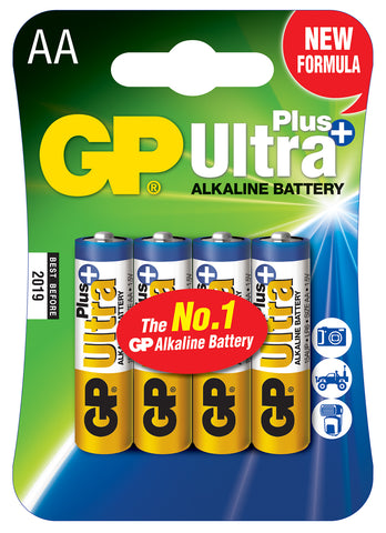 Ultra Plus Alkaline Batteries AA 1.5V 4 Pack Blister