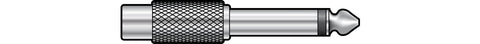 Adaptor 6.3mm Mono Jack Plug RCA Socket