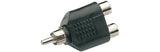 RCA Splitter Adapter 2x RCA Sockets to single RCA Plug 2 in to 1