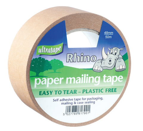 Paper Mailing Tape 48mm x 50m Plastic Free