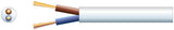 2 core round mains PVC 2 x 24 0.2mm 6A 5.8mm Diameter White 100m