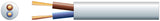 2 core round mains PVC 2 x 48 0.2mm 15A 7.4mm Diameter White 100m