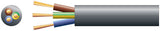 3 core round mains PVC 3 x 48 0.2mm 15A 8.7mm Diameter Black 50m