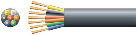Lighting Trailer Cable 7 x 22 x 0.2mm Diameter Black 100m