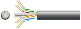 Cat6 U UTP LDPE Gel Filled Network Cable 305m Black
