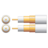 Twin 100U Foamed PE Coaxial Cable with CCA Braid 100m Black