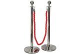 VIP Queue Barrier Posts and Rope Set