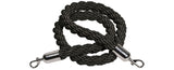 Twisted Black Security Rope with Hooks 1.5m