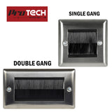 Steel Brush Wallplates Single & Double Gang