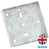 Metal Back Box 1 and 2 Gang Zinc Plated in 16mm, 25mm, 35mm, 47mm Eagle