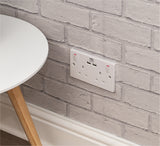 2 Gang 13A Switched Socket with Illuminared Neon USB Ports