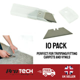 Replacement Safety Blades Pack of 10 SK5 Carpet Cutting Vynil Trimming Fitting