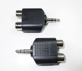 3.5 mm Stereo Plug to 2x RCA Phono Sockets Adaptor